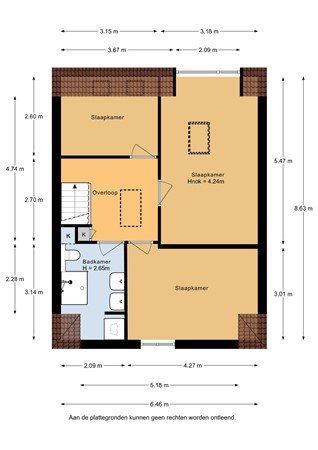 Floorplan - Amsterdamsestraatweg 214BS, 3551 CN Utrecht